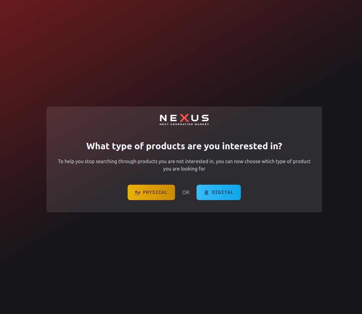 Nexus Market Product Categories - Darknet Marketplace Listings